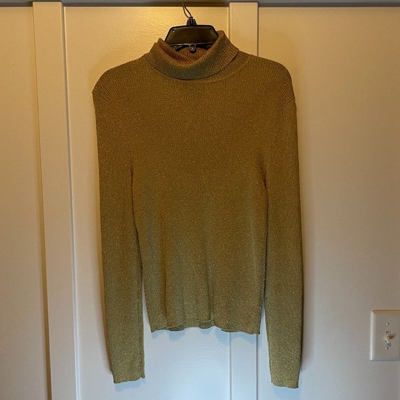Women's Long Sleeve Fitted Ribbed Turtle Neck Sweater - Picture 1 of 4